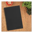 MEAD PRODUCTS Wirebound Business Notebook, 1-Subject, Wide/Legal Rule, Black Linen Cover, (80) 8 x 5 Sheets