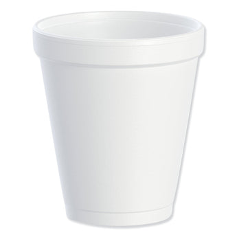 DART Foam Drink Cups, 8 oz, White, 25/Bag, 40 Bags/Carton