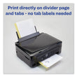 Customizable Print-On Dividers, Unpunched, 8-Tab, 11 x 8.5, White, 5 Sets