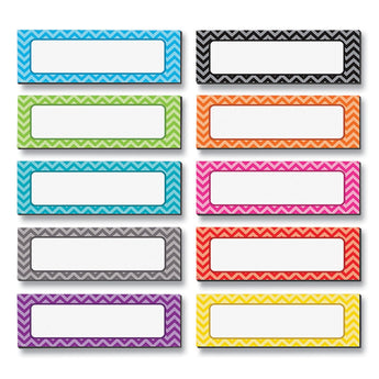 Teacher Created Resources Chevron Labels Magnetic Accents, 10 Assorted Colors, 4.75