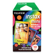 FUJI PHOTO FILM USA, INC. Instax Mini Rainbow Instant Film, 800 ASA, Color, 10 Sheets