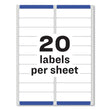 AVERY PRODUCTS CORPORATION Easy Peel White Address Labels w/ Sure Feed Technology, Inkjet Printers, 1 x 4, White, 20/Sheet, 25 Sheets/Pack