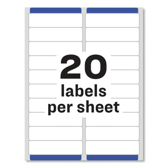 AVERY PRODUCTS CORPORATION Easy Peel White Address Labels w/ Sure Feed Technology, Inkjet Printers, 1 x 4, White, 20/Sheet, 25 Sheets/Pack