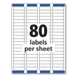AVERY PRODUCTS CORPORATION Easy Peel White Address Labels w/ Sure Feed Technology, Inkjet Printers, 0.5 x 1.75, White, 80/Sheet, 25 Sheets/Pack