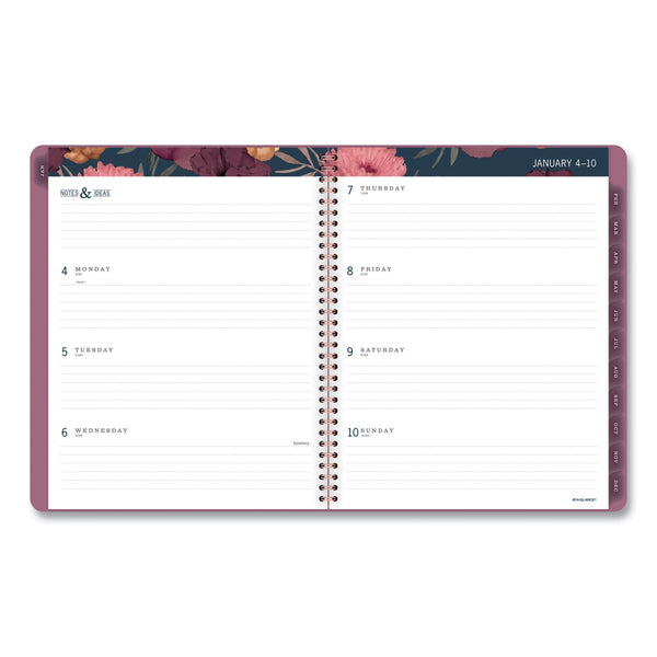 Dark Romance Weekly/Monthly Planner, Dark Romance Floral Artwork, 11 x 8.5, Multicolor Cover, 13-Month (Jan-Jan): 2024-2025