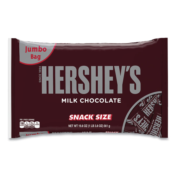 THE HERSHEY COMPANY Snack Size Bars, Milk Chocolate, 19.8 oz Bag, Ships in 1-3 Business Days