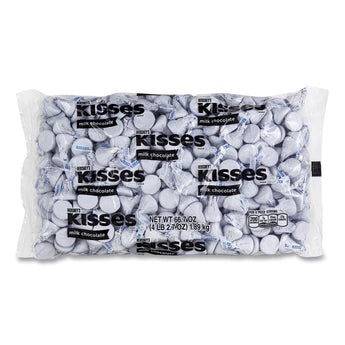 THE HERSHEY COMPANY KISSES, Milk Chocolate, White Wrappers, 66.7 oz Bag, Ships in 1-3 Business Days