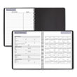 DayMinder Weekly Planner, Vertical-Column Format, 8.75 x 7, Black Cover, 12-Month (Jan to Dec): 2024