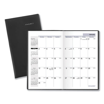 DayMinder Pocket-Sized Monthly Planner, Unruled Blocks, 6 x 3.5, Black Cover, 14-Month (Dec to Jan): 2023 to 2025