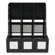 ADVANTUS CORPORATION Literature File, Three Slots, 10 x 10 x 10.25, Black