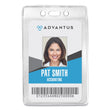 ADVANTUS CORPORATION Security ID Badge Holders, Vertical, Pre-Punched for Chain/Clip, Clear, 2.63" x 4.38" Holder, 2.38" x 3.75" Insert, 50/Box