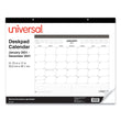 UNIVERSAL OFFICE PRODUCTS Desk Pad Calendar, 22 x 17, White/Black Sheets, Black Binding, Clear Corners, 12-Month (Jan to Dec): 2024