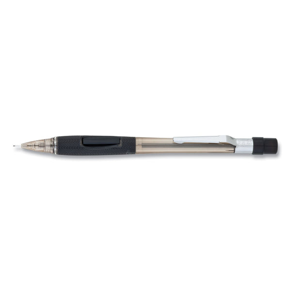 PENTEL OF AMERICA Quicker Clicker Mechanical Pencil, 0.5 mm, HB (#2), Black Lead, Smoke/Black Barrel
