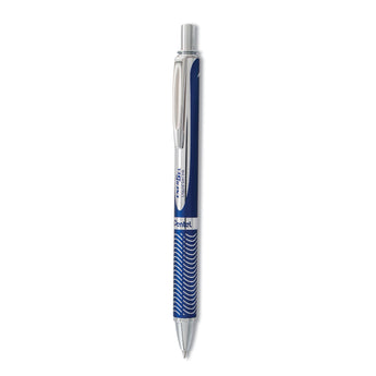 PENTEL OF AMERICA EnerGel Alloy RT Gel Pen, Retractable, Medium 0.7 mm, Black Ink, Blue Barrel