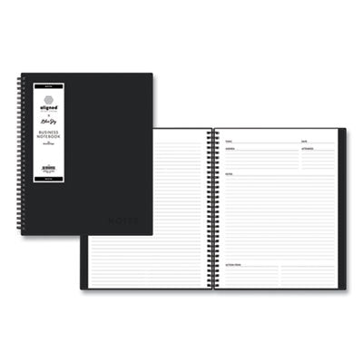 BLUE SKY Day Designer Daily/Monthly Frosted Planner, Rugby Stripe Artwork, 10 x 8, Black/White Cover, 12-Month (July-June): 2023-2024