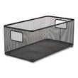 TRU RED™ Wire Mesh Storage Box, 8.58" x 15.75" x 6.69", Black