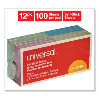 UNIVERSAL OFFICE PRODUCTS Self-Stick Note Pads, 3