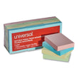 UNIVERSAL OFFICE PRODUCTS Self-Stick Note Pads, 1.5" x 2", Assorted Pastel Colors, 100 Sheets/Pad, 12 Pads/Pack