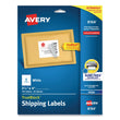 AVERY PRODUCTS CORPORATION Shipping Labels w/ TrueBlock Technology, Inkjet Printers, 3.33 x 4, White, 6/Sheet, 25 Sheets/Pack