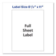 AVERY PRODUCTS CORPORATION Shipping Labels with TrueBlock Technology, Inkjet Printers, 8.5 x 11, White, 25/Pack