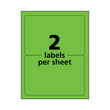 High-Visibility Permanent Laser ID Labels, 5.5 x 8.5, Neon Green, 200/Box Flipcost Flipcost