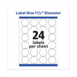 Permanent Laser Print-to-the-Edge ID Labels w/SureFeed, 1.66" dia, White, 600/PK Flipcost Flipcost
