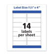 Waterproof Address Labels with TrueBlock and Sure Feed, Laser Printers, 1.33 x 4, White, 14/Sheet, 50 Sheets/Pack Flipcost Flipcost