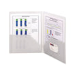 Smead™ Frame View Poly Two-Pocket Folder, 100-Sheet Capacity, 11 x 8.5, Clear/Oyster, 5/Pack