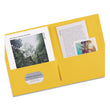 Two-Pocket Folder, 40-Sheet Capacity, 11 x 8.5, Yellow, 25/Box Flipcost Flipcost