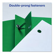 Two-Pocket Folder, Prong Fastener, 0.5" Capacity, 11 x 8.5, Green, 25/Box Flipcost Flipcost