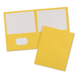 Two-Pocket Folder, 40-Sheet Capacity, 11 x 8.5, Yellow, 25/Box Flipcost Flipcost