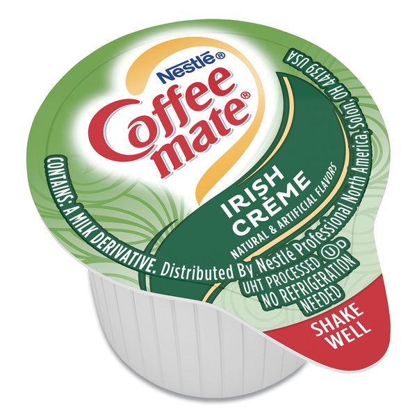 Liquid Coffee Creamer, Irish Creme, 0.38 oz Mini Cups, 50/Box, 4 Boxes/Carton, 200 Total/Carton