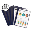 Durable Clear Front Report Cover, Prong Fastener, 0.13" Capacity, 8.5 x 11, Clear/Blue, 25/Box Flipcost Flipcost