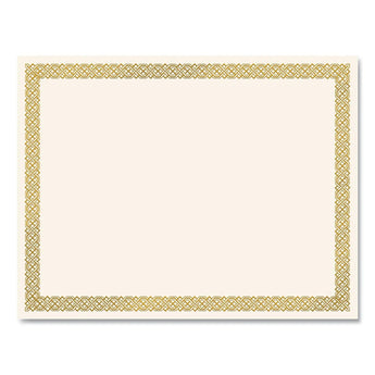 Great Papers!® Foil Border Certificates, 8.5 x 11, Ivory/Gold with Gold Braided Border, 15/Pack