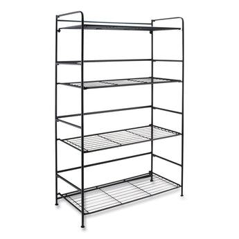 ADVANTUS CORPORATION FlipShelf Four-Shelf Unit, 26.5w x 12d x 43h, Black