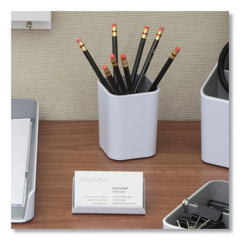 Advantus Fusion Letter Tray, 1 Section, Letter Size Files, 12.63 x 10 x 1.75, White/Gray