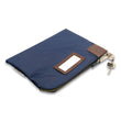 HONEYWELL  Key Lock Deposit Bag with 2 Keys, Vinyl, 1.2 x 11.2 x 8.7, Navy Blue