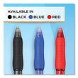 SANFORD Profile Gel Pen, Retractable, Medium 0.7 mm, Red Ink, Translucent Red Barrel, Dozen