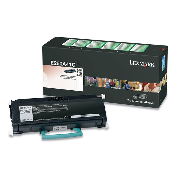 LEXMARK INT'L, INC. E260A41G Return Program Toner, 3,500 Page-Yield, Black