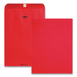 QUALITY PARK PRODUCTS Clasp Envelope, 28 lb Bond Weight Paper, #90, Square Flap, Clasp/Gummed Closure, 9 x 12, Red, 10/Pack