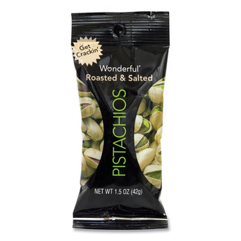 Roasted and Salted Pistachios, 1.5 oz Bag, 24/Pack, Ships in 1-3 Business Days