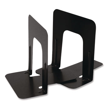 Officemate Steel Bookends, Nonskid, 4.75 x 5.13 x 5, Black, 1 Pair