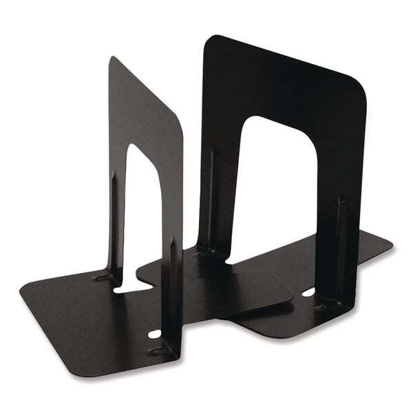 Officemate Steel Bookends, Nonskid, 4.75 x 5.13 x 5, Black, 1 Pair