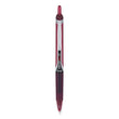 PILOT CORP. OF AMERICA Precise V5RT Roller Ball Pen, Retractable, Extra-Fine 0.5 mm, Burgundy Ink, Burgundy/Silver Barrel, Dozen