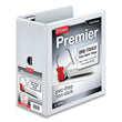 CARDINAL BRANDS INC. Premier Easy Open ClearVue Locking Slant-D Ring Binder, 3 Rings, 5" Capacity, 11 x 8.5, White