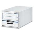 FELLOWES MFG. CO. STOR/DRAWER Basic Space-Savings Storage Drawers, Letter Files, 14" x 25.5" x 11.5", White/Blue, 6/Carton