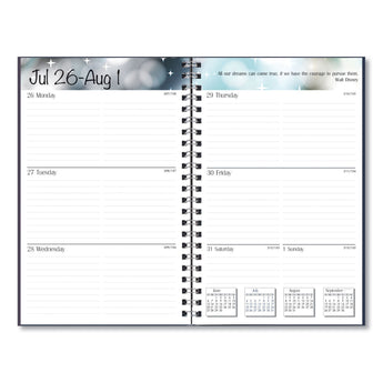 Recycled Academic Weekly/Monthly Appointment Planner, 8 x 5, Black Cover, 13-Month (Aug to Aug): 2023 to 2024
