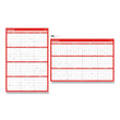 UNIVERSAL OFFICE PRODUCTS Erasable Wall Calendar, 24 x 36, White/Red Sheets, 12-Month (Jan to Dec): 2024