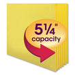 Smead™ Colored File Pockets, 5.25" Expansion, Letter Size, Yellow
