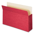 Smead™ Colored File Pockets, 3.5" Expansion, Legal Size, Red